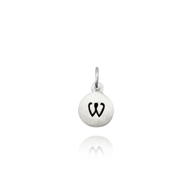 ITI NYC Initial Pendants with Black Enamel in Sterling Silver (11mm) (100% Polished with Bail)