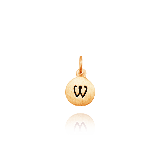 ITI NYC Initial Pendants with Black Enamel in 14K Gold (11mm) (100% Polished with Bail)