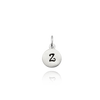 ITI NYC Initial Pendants with Black Enamel in Sterling Silver (11mm) (100% Polished with Bail)