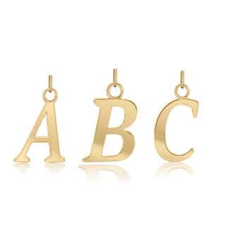 ITI NYC Capitolina Extra Bold Italic in 14K Gold (13mm) (100% Polished with Bail)