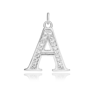 ITI NYC Pro Caption in Sterling Silver (16mm) (100% Polished with Bail - Includes CZs)