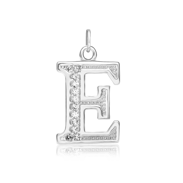 ITI NYC Pro Caption in Sterling Silver (16mm) (100% Polished with Bail - Includes CZs)