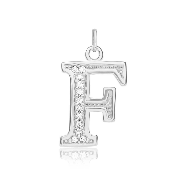 ITI NYC Pro Caption in Sterling Silver (16mm) (100% Polished with Bail - Includes CZs)