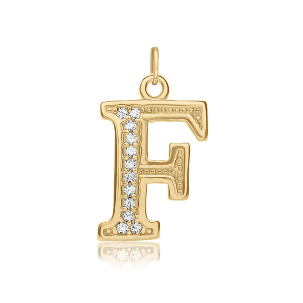 ITI NYC Pro Caption in Sterling Silver (16mm) (100% Polished with Bail - Includes CZs)