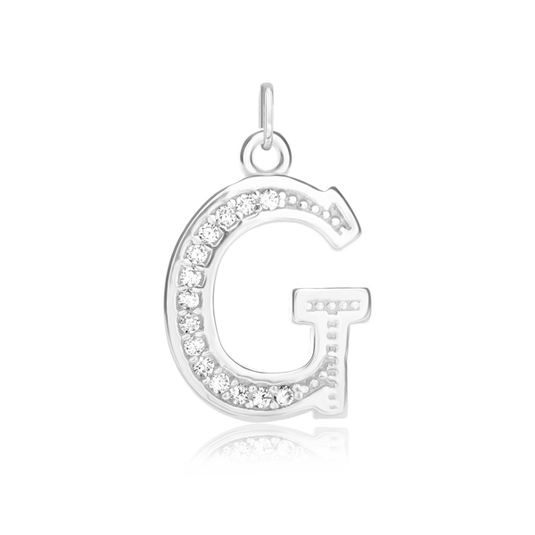 ITI NYC Pro Caption in Sterling Silver (16mm) (100% Polished with Bail - Includes CZs)