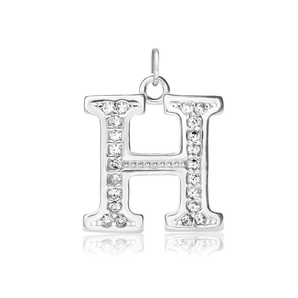 ITI NYC Pro Caption in Sterling Silver (16mm) (100% Polished with Bail - Includes CZs)