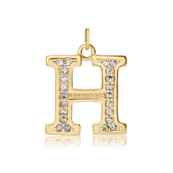 ITI NYC Pro Caption in Sterling Silver (16mm) (100% Polished with Bail - Includes CZs)