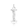 ITI NYC Pro Caption in Sterling Silver (16mm) (100% Polished with Bail - Includes CZs)