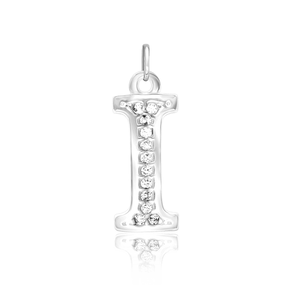 ITI NYC Pro Caption in Sterling Silver (16mm) (100% Polished with Bail - Includes CZs)