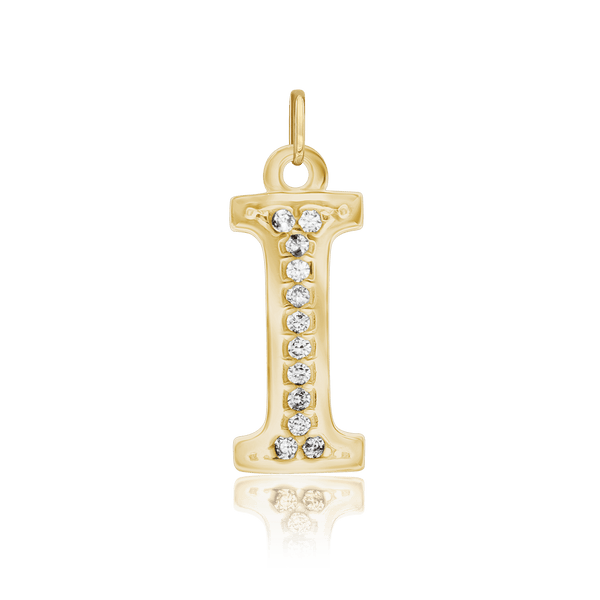 ITI NYC Pro Caption in Sterling Silver (16mm) (100% Polished with Bail - Includes CZs)