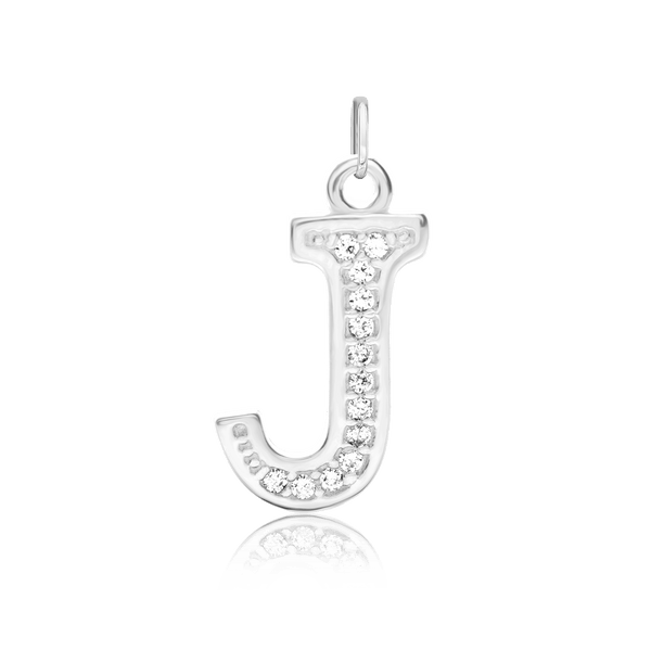 ITI NYC Pro Caption in Sterling Silver (16mm) (100% Polished with Bail - Includes CZs)