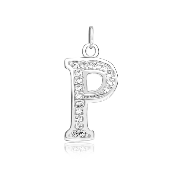 ITI NYC Pro Caption in Sterling Silver (16mm) (100% Polished with Bail - Includes CZs)