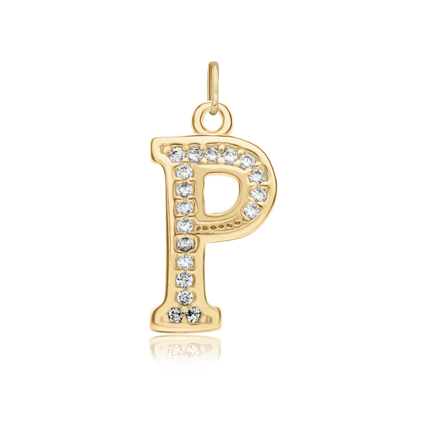ITI NYC Pro Caption in Sterling Silver (16mm) (100% Polished with Bail - Includes CZs)
