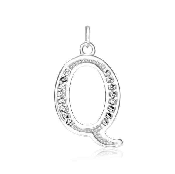 ITI NYC Pro Caption in Sterling Silver (16mm) (100% Polished with Bail - Includes CZs)