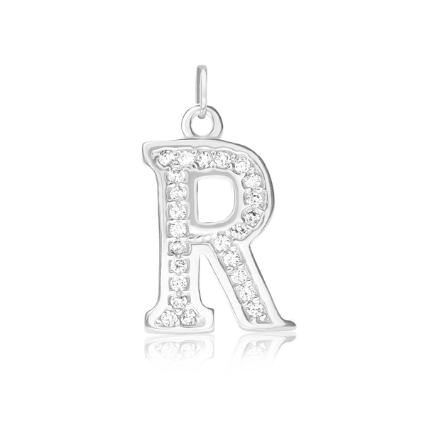 ITI NYC Pro Caption in Sterling Silver (16mm) (100% Polished with Bail - Includes CZs)