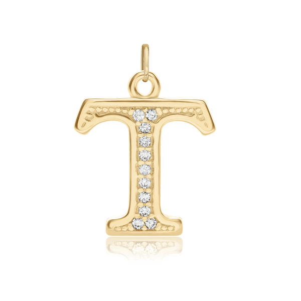 ITI NYC Pro Caption in Sterling Silver (16mm) (100% Polished with Bail - Includes CZs)