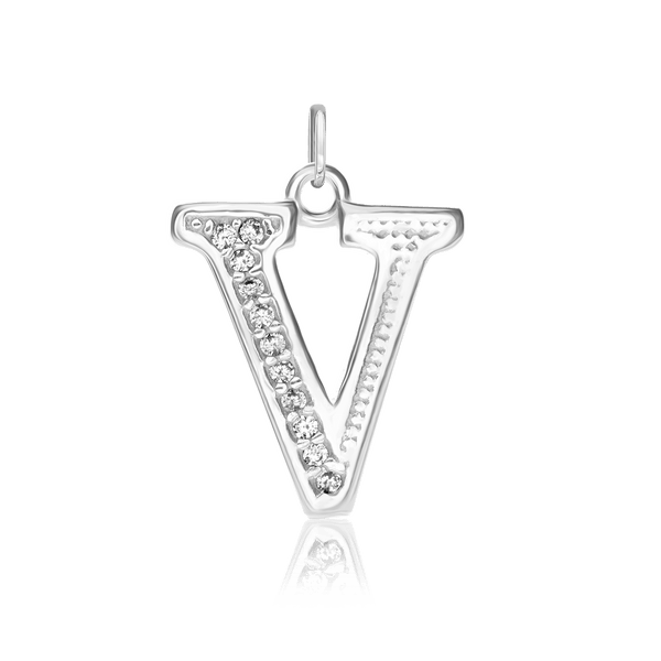 ITI NYC Pro Caption in Sterling Silver (16mm) (100% Polished with Bail - Includes CZs)