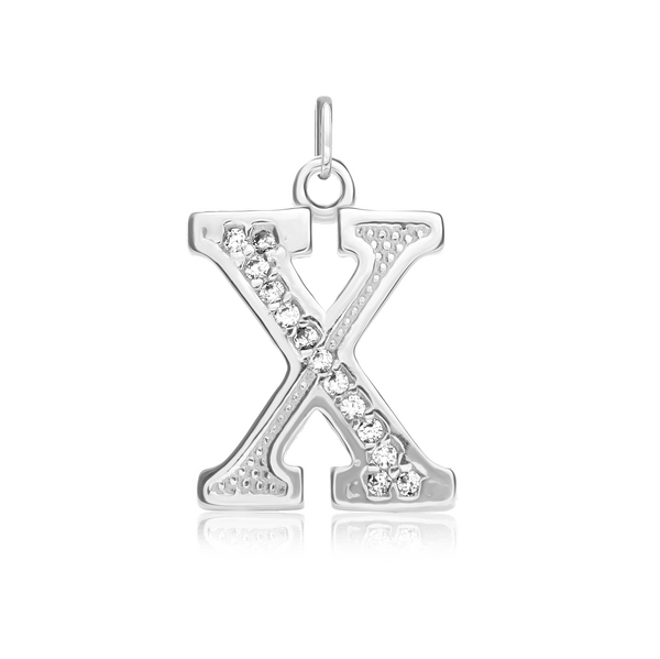 ITI NYC Pro Caption in Sterling Silver (16mm) (100% Polished with Bail - Includes CZs)