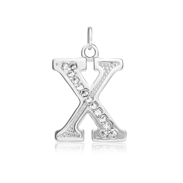 ITI NYC Pro Caption in Sterling Silver (16mm) (100% Polished with Bail - Includes CZs)