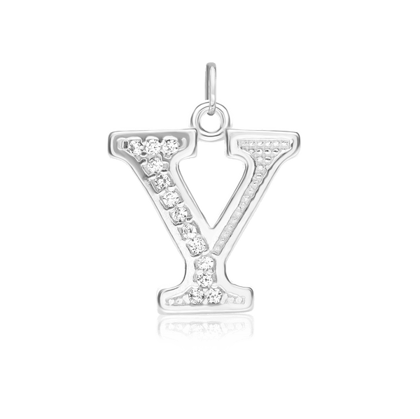 ITI NYC Pro Caption in Sterling Silver (16mm) (100% Polished with Bail - Includes CZs)