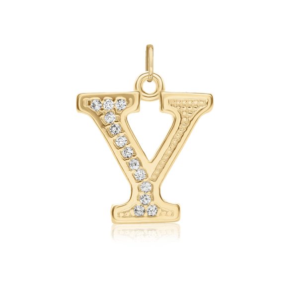 ITI NYC Pro Caption in Sterling Silver (16mm) (100% Polished with Bail - Includes CZs)