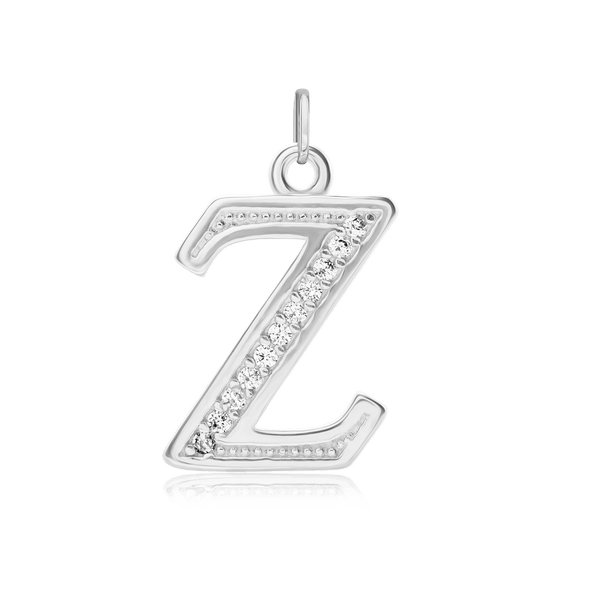 ITI NYC Pro Caption in Sterling Silver (16mm) (100% Polished with Bail - Includes CZs)