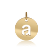 ITI NYC Lowercase Cut Out Disc in Sterling Silver (16mm) (100% Polished with Bail)