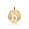 ITI NYC Lowercase Cut Out Disc in Sterling Silver (16mm) (100% Polished with Bail)
