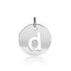 ITI NYC Lowercase Cut Out Disc in Sterling Silver (16mm) (100% Polished with Bail)