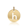 ITI NYC Lowercase Cut Out Disc in Sterling Silver (16mm) (100% Polished with Bail)