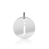 ITI NYC Lowercase Cut Out Disc in Sterling Silver (16mm) (100% Polished with Bail)