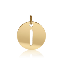 Load image into Gallery viewer, ITI NYC Lowercase Cut Out Disc in Sterling Silver (16mm) (100% Polished with Bail)
