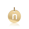 ITI NYC Lowercase Cut Out Disc in Sterling Silver (16mm) (100% Polished with Bail)