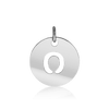 ITI NYC Lowercase Cut Out Disc in Sterling Silver (16mm) (100% Polished with Bail)