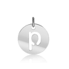 ITI NYC Lowercase Cut Out Disc in Sterling Silver (16mm) (100% Polished with Bail)