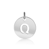 ITI NYC Lowercase Cut Out Disc in Sterling Silver (16mm) (100% Polished with Bail)