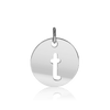 ITI NYC Lowercase Cut Out Disc in Sterling Silver (16mm) (100% Polished with Bail)