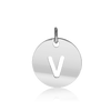 ITI NYC Lowercase Cut Out Disc in Sterling Silver (16mm) (100% Polished with Bail)
