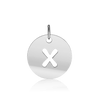 ITI NYC Lowercase Cut Out Disc in Sterling Silver (16mm) (100% Polished with Bail)