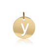 ITI NYC Lowercase Cut Out Disc in Sterling Silver (16mm) (100% Polished with Bail)