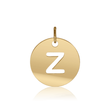 Load image into Gallery viewer, ITI NYC Lowercase Cut Out Disc in Sterling Silver (16mm) (100% Polished with Bail)
