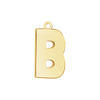 Block Initial Pendant with 1 Ring in 14K Gold (20.00 mm)