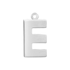 Block Initial Pendant with 1 Ring in Sterling Silver (20.00 mm)