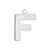 Block Initial Pendant with 1 Ring in Sterling Silver (20.00 mm)