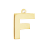 Block Initial Pendant with 1 Ring in 14K Gold (20.00 mm)