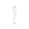 Block Initial Pendant with 1 Ring in Sterling Silver (20.00 mm)