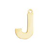Block Initial Pendant with 1 Ring in 14K Gold (20.00 mm)