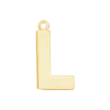 Block Initial Pendant with 1 Ring in 14K Gold (20.00 mm)