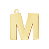 Block Initial Pendant with 1 Ring in 14K Gold (20.00 mm)