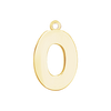 Block Initial Pendant with 1 Ring in 14K Gold (20.00 mm)